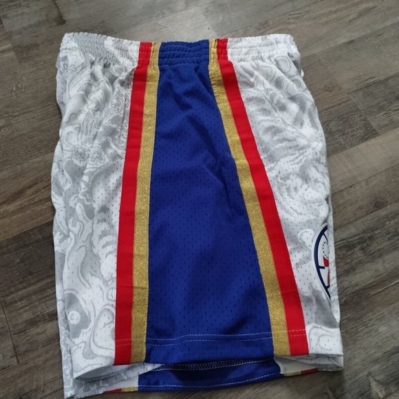 Mitchell and Ness NBA 76ers Sixers Swingman Basketball Shorts Asian NYC … - Picture 4 of 6